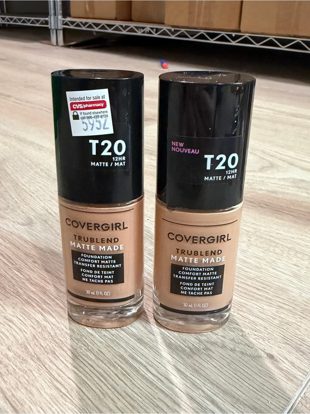COVERGIRL TruBlend Matte Made Liquid Foundation T20 Soft Honey 2x lot New Sealed